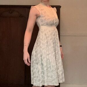 EDUN Cream Classic Midi Dress XS